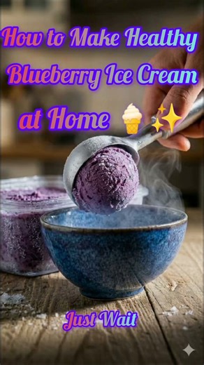 How to Make Healthy Blueberry Ice Cream at Home "5-Ingredient Blueberry Greek Yogurt Ice Cream #asmr