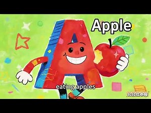 《字母A》今天的字母是A letter of the day合集，Hiphop A-Z #英語啟蒙 #原創動畫 #英文歌