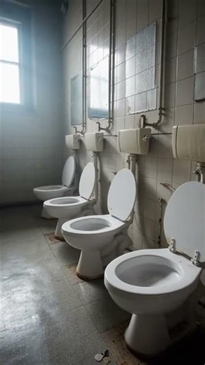 Abandoned Toilets: A Glimpse into Decay #AIArt #Eerie #AbandonedPlaces #Decay