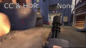 【TF2】关闭\开启 高动态范围光照&颜色修正 对比