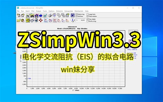 ZSimpWin3.3电化学交流阻抗（EIS）的效电路拟合电路