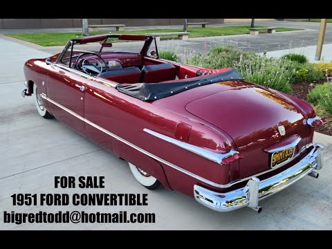 1951 Ford Convertible FOR SALE - (walk around video #2) - $34,900 or serious offer