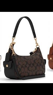 Coach Pennie Shoulder Bag 25 In Signature Canvas, colorblock.