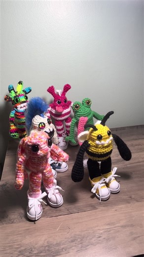 Love these patterns! So many options! Small Egg-Shaped Monster and Small Cylinder Monster patterns from @Crafty Intentions #fyp #crochetersoftiktok #amigurumi #cute #monster