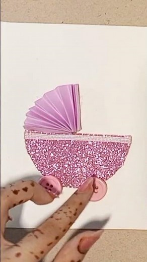 DIY Greeting Card For New Born Baby| Baby Congratulations Card| step by step tutorial for beginner.👼