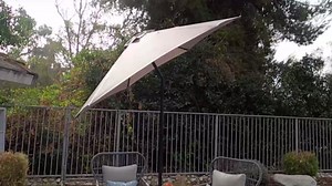 7.5' Rd Outdoor Market Patio Umbrella, Push Open Push Button Tilt, UV Protection with built in Wind Vent, Brick