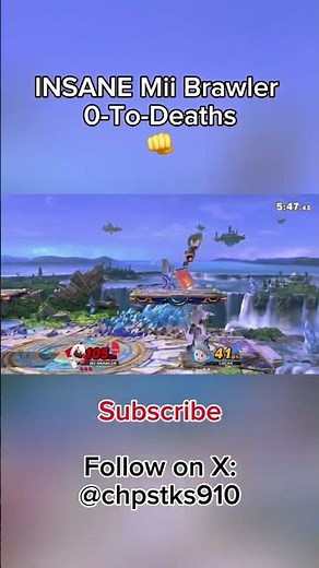 Insane Mii Brawler Combos 🤯 #supersmashbros #shorts #ssbu #supersmashbrosultimate