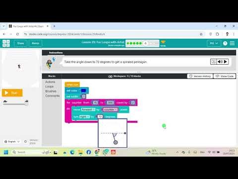 Lesson 29 For Loops with Artist 6