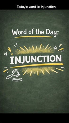 INJUNCTION: The Law word that stops everything! 🛑 #shorts
