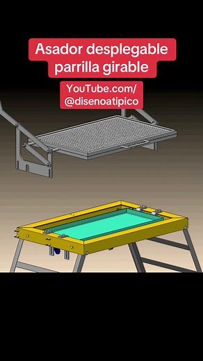 Asador Desplegable con Parrilla Giratoria: Innovación en Cocina