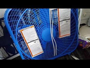 Unboxing of a 20 inch lasko cool colors box fan