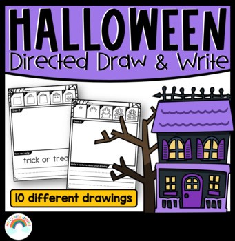 Halloween Directed Drawing & Writing Activity | Draw & Write Worksheets
