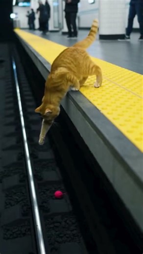 Hero dog loses its life to save kitten. #doghero #cat #train #rescue