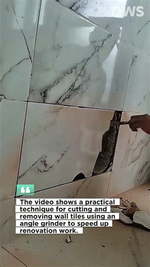 How to Remove Wall Tiles Fast Using an Angle Grinder | Easy Renovation Trick
