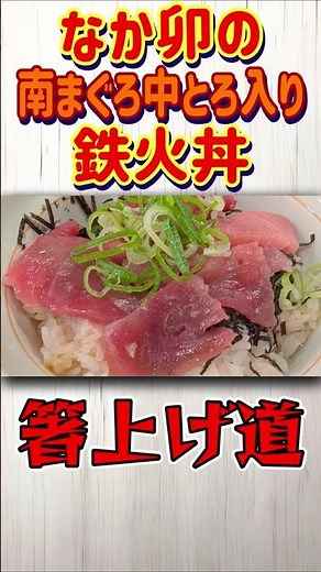 【なか卯の期間限定海鮮丼】なか卯 南まぐろ中とろ入り鉄火丼【箸上げ道】