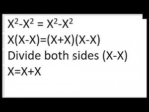 Proof 1=2 "one is equal to two"