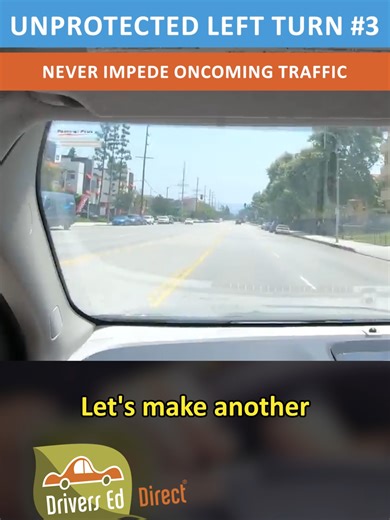 Left Turn Tip: Don’t Block Oncoming Traffic! Even when the intersection looks clear, never block oncoming traffic. Giving the right of way keeps traffic flowing smoothly, helps prevent close calls, and can prevent an automatic fail on your driving test. 👀 💬 Drop a comment with the driving tip or maneuver you want to see next! #DriversEdDirect #DrivingTips #LeftTurn #DMVTest #NewDrivers #PermitTest #DrivingTest #RoadSafety