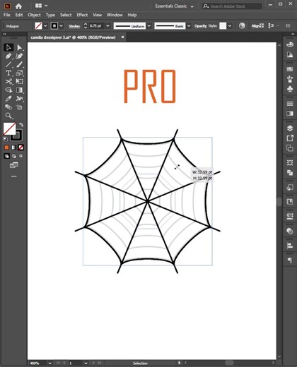 Adobe Illustrator - How to Draw a Spider Web Like a pro #adobeillustrator