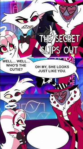 The Secret Slips Out💔 | Valentino Discovers Molly (Hazbin Hotel Comic Dub) SHORT