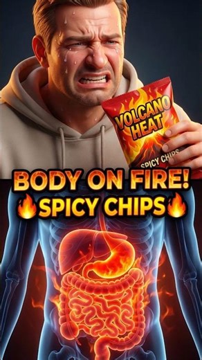 Why Spicy Chips Physically BURN You (3D Anatomy)#medical, #3danimation, #humanbody