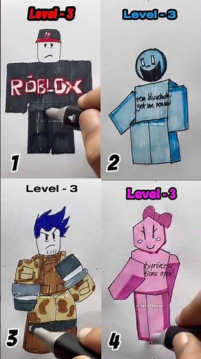 Roblox characters drawing compilation #drawing #art #roblox #howtodraw #tutorial #forsaken