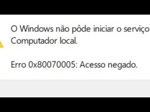 Erro 0x80070005 Solução para o erro de audio windows