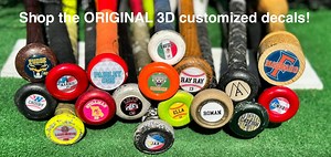 The Original Personalized 3D Bat Knob Decals: Level up Your Bat! - Etsy