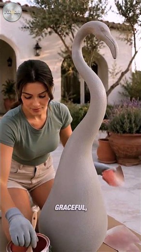 DIY Cement Flamingo Garden Statue | Handmade Outdoor Garden Decor