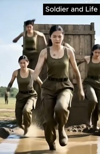 Female Army Drill in Mud | Military Training Simulation Video #shorts #britishsoldier #soldierlife