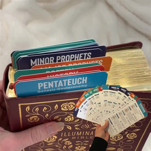 How I organized my ENTIRE Bible in 5 minutes… Most people waste 3–5 minutes every single study session just finding the right book. That's hours of frustration every year — and it kills your momentum before you even begin. I finally fixed it with these 17 Section-By-Section Bible Bookmarks. Every part of Scripture — Old Testament, New Testament, Psalms, Proverbs, the Gospels — all instantly tabbed and within reach. Set them up in 5 minutes. Use them for a lifetime. 👇 Tap below to grab yours bef