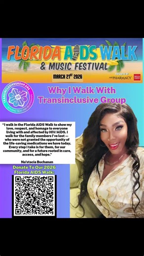 This walk is bigger than steps—it’s about visibility, care, and showing up for one another. Share why you’re walking with TIG. Use the QR code, link below or link in our bio to donate: https://www.floridaaidswalk.org/site/Donation2?PROXY_ID=5634&mfc_pref=T&idb=602296566&df_id=1720&PROXY_TYPE=22&1720.donation=form1&FR_ID=1190 @ahfsouth #floridaaidswalk #aidswalk #walk #whatsyourwhy #donate | Transinclusive Group | Facebook