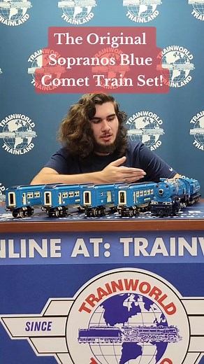 Check out the ORIGINAL Blue Comet train set used in THE SOPRANOS! Did you know a scene in episode 85 was filmed at Trainland? Now you do! Come to Trainland to see it yourself! . . . #TheSopranos #sopranos #sopranostiktok #thebluecomet #trainworld #trainland #modeltrains #trains #modeltrain #modeltrainlayout #modeltrainhobby #railfan #toytrain #toytrains #trainset #trainsets #ridewithtrainworld