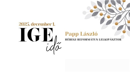 Igeidő - 2025. december 1. Mi pedig előre mentünk, és hajóra szállva Asszoszba utaztunk, hogy ott vegyük fel Pált, mivel így rendelkezett; odáig ugyanis gyalog akart jönni. Mikor Asszoszban ránk talált, felvettük a hajóra, és Mitilénébe mentünk. Onnan tovább hajóztunk, és a következő napon eljutottunk Khioszig. Másnap befutottunk Számoszba, az ezt követő napon pedig elmentünk Milétoszba. Pál ugyanis már előzőleg úgy döntött, hogy Efezus mellett csak elhajózik, hogy ne kelljen időt töltenie Ázsiá