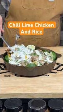 ONE PAN Chili Lime Chicken & Rotel Rice | Easy Cast Iron Dinner 🥘