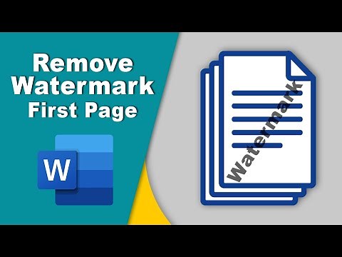 how to remove watermark from the first page in Microsoft word
