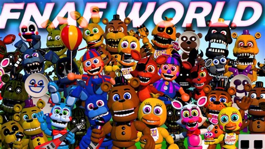 《FNaF世界》1小时 47分 16秒 157%完成度 禁跳剧情 最速通关speedrun FNaF World 157%