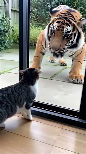 SCARY TIGER attacks the dog again! 😲😎