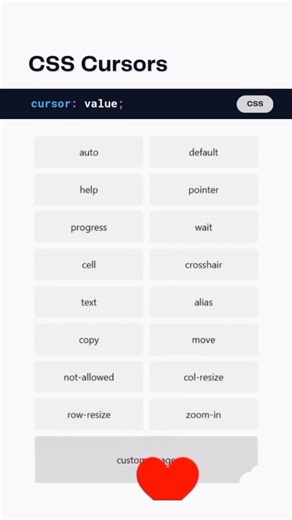 Beyond pointer: Cool CSS Cursors you didn't know! 💻 #webdev