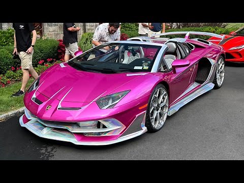 INSANE Glittery Pink Lamborghini Aventador SVJ Roadster! (Factory Build, $100k Paint Job)