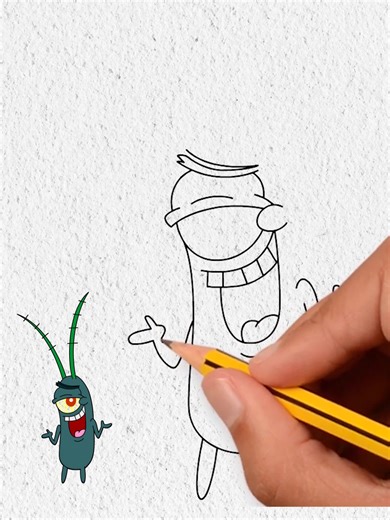 How to draw Plankton from Spongebob Squarepan #drawing #plankton #spongebobsquarepants