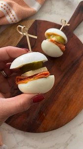 22K views · 133 reactions | EGG SANDWICH for Day 5 of healthy not restrictive recipes! This is such an easy way to get in a healthy snack! To make it cut a hard boiled egg in half and add your favorite toppings! I added burger sauce, pepperoni, pickles and cheese to mine! Get creative as you’d like with these! The options are endless! #eggs #sandwiches #sandwich #easyrecipes #highproteinmeals #healthyeating #quickandeasy | Daily Recipe Haven | Facebook
