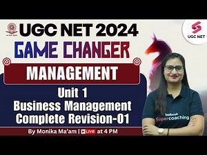 UGC NET Management | Unit 1- Business Management Complete Revision | Day 1 | Monika Mam