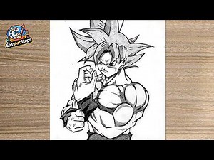 How to Draw Goku Ultra Instinct Step by Step – Easy Anime Drawing Tutorial