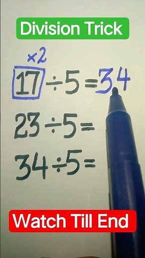 Division Tips and Tricks | Easy Division Tricks for Large and Small Numbers! 😎 #math #division