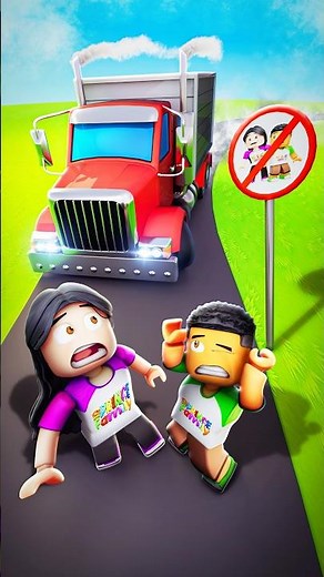 DO NOT CROSS THE STREET! #shorts #roblox