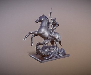 ArtStation - Saint George and the Dragon statue for 3d print | Resources