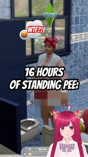 16 HOURS of standing pee in The Sims 4?