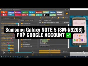 Samsung Galaxy NOTE 5 (SM-N9208) FRP GOOGLE ACCOUNT bypass with UNLOCKTOOL
