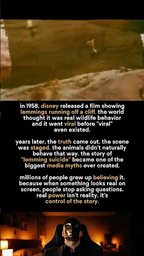 In 1958, Disney released a film that showed lemmings running off a cliff