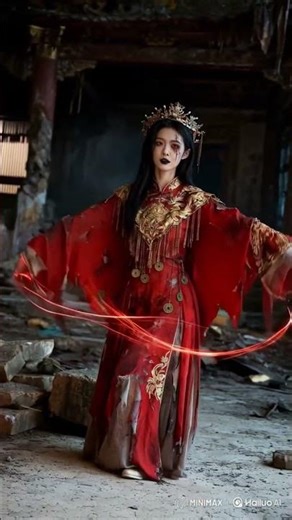 Upload a photo to generate a Chinese horror bride